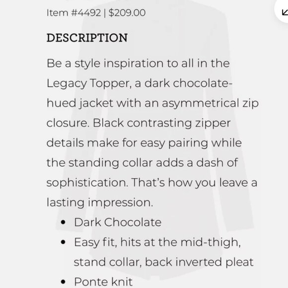 Cabi NWOT Legacy Topper, XS - Picture 3 of 4